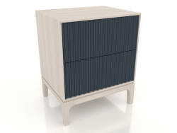 Comodino FARGO 2 cassetti con frontali fresati (cobalto scuro, rovere sbiancato, opzione 2)