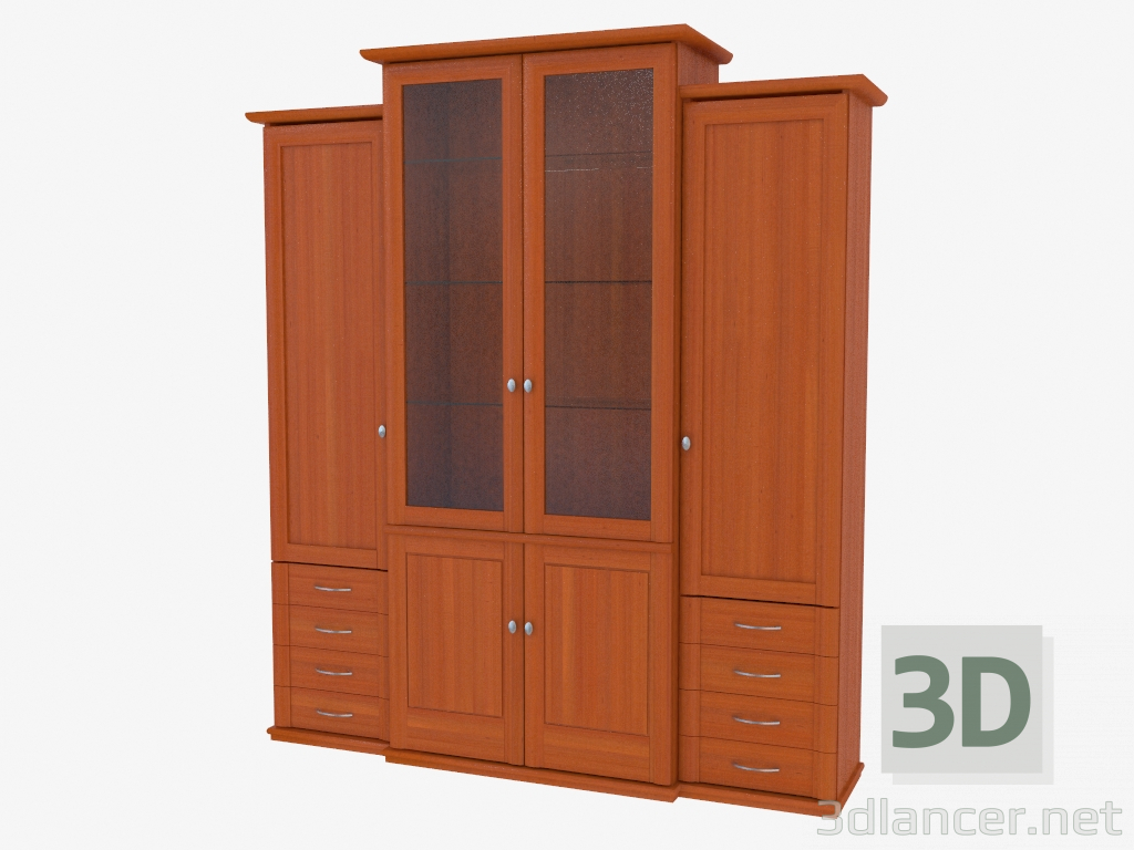 3d model Pared de muebles (9701-42) - vista previa