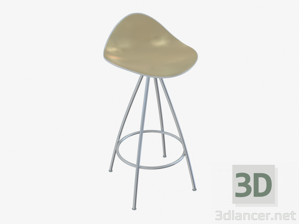 3d model Silla (piedra blanca h66) - vista previa