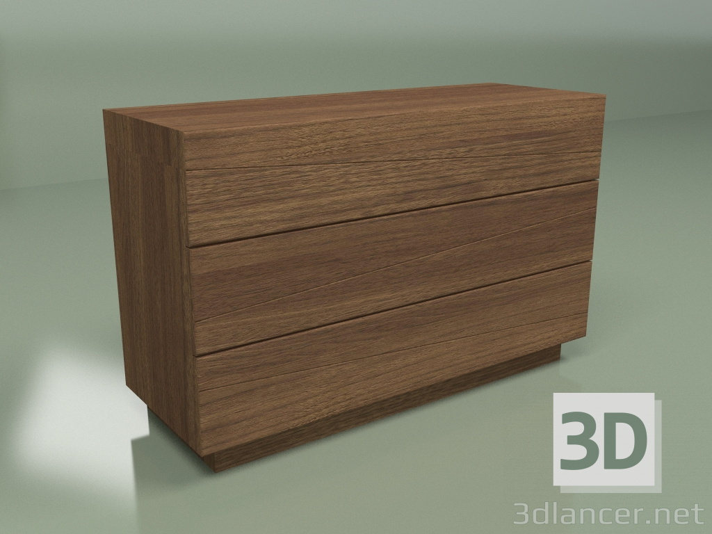 3d model Cajonera Bora 120 cm - vista previa