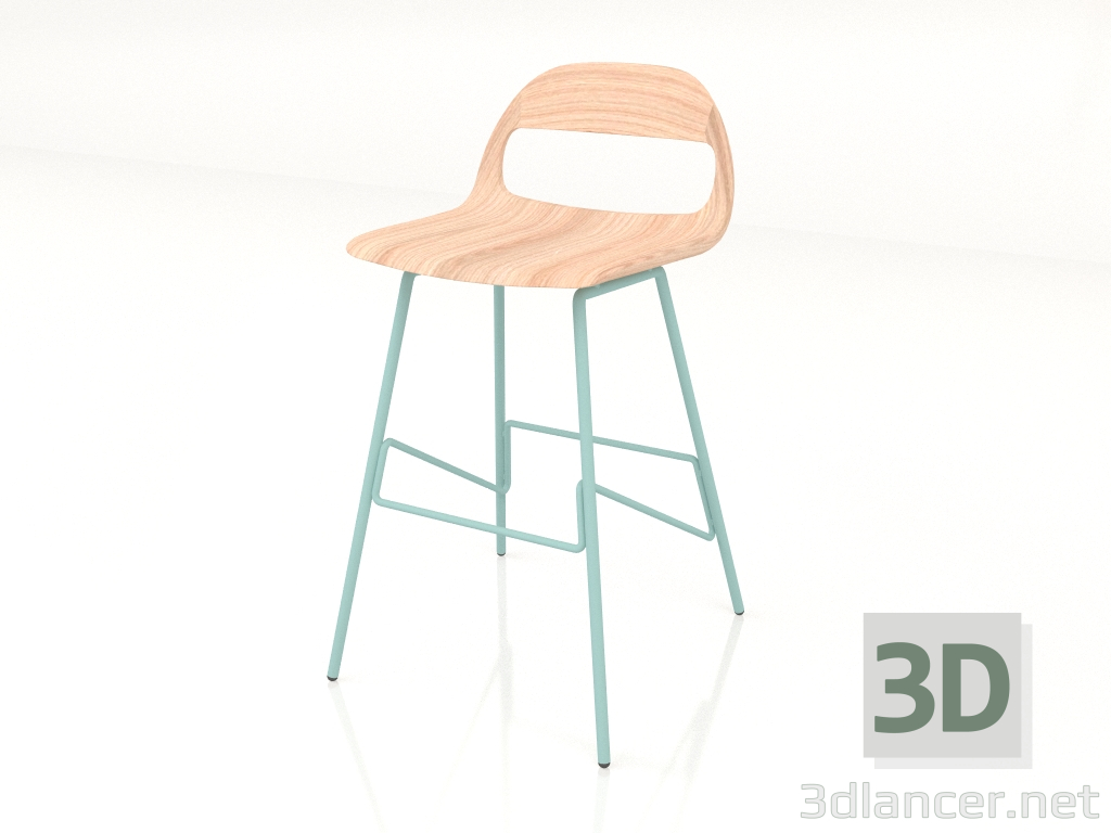 3D modeli Yarı bar sandalyesi Leina (Açık yeşil) - önizleme