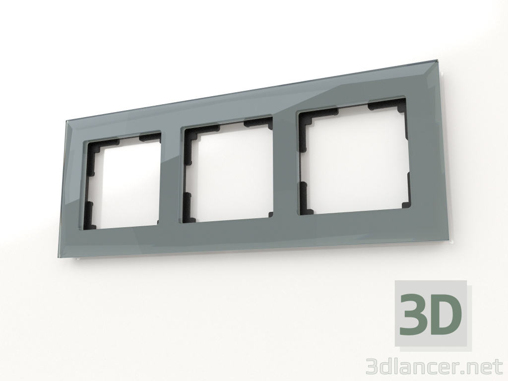 3d model Marco Diamant 3 postes (negro) - vista previa