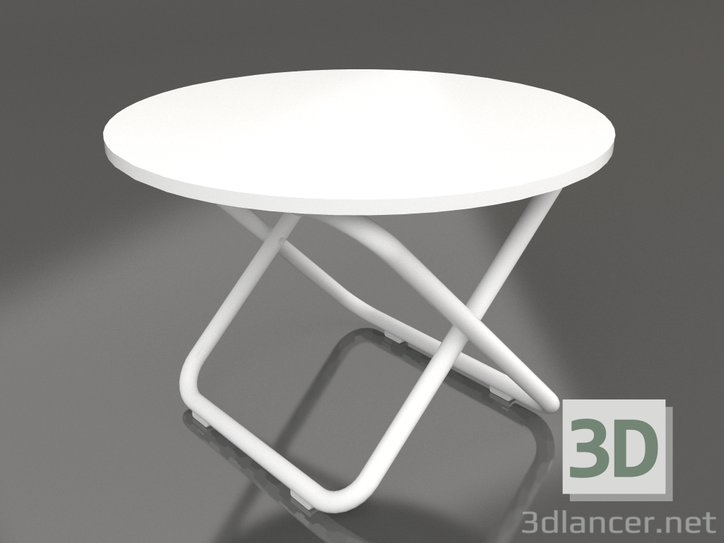 Modelo 3d Mesa baixa Ø60 (Branca) - preview