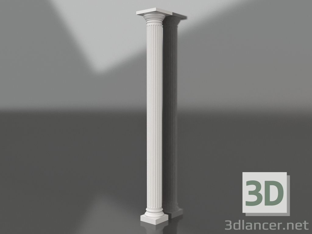 modello 3D Colonna in gesso KK 006 (P=200mm, A=2740mm) - anteprima