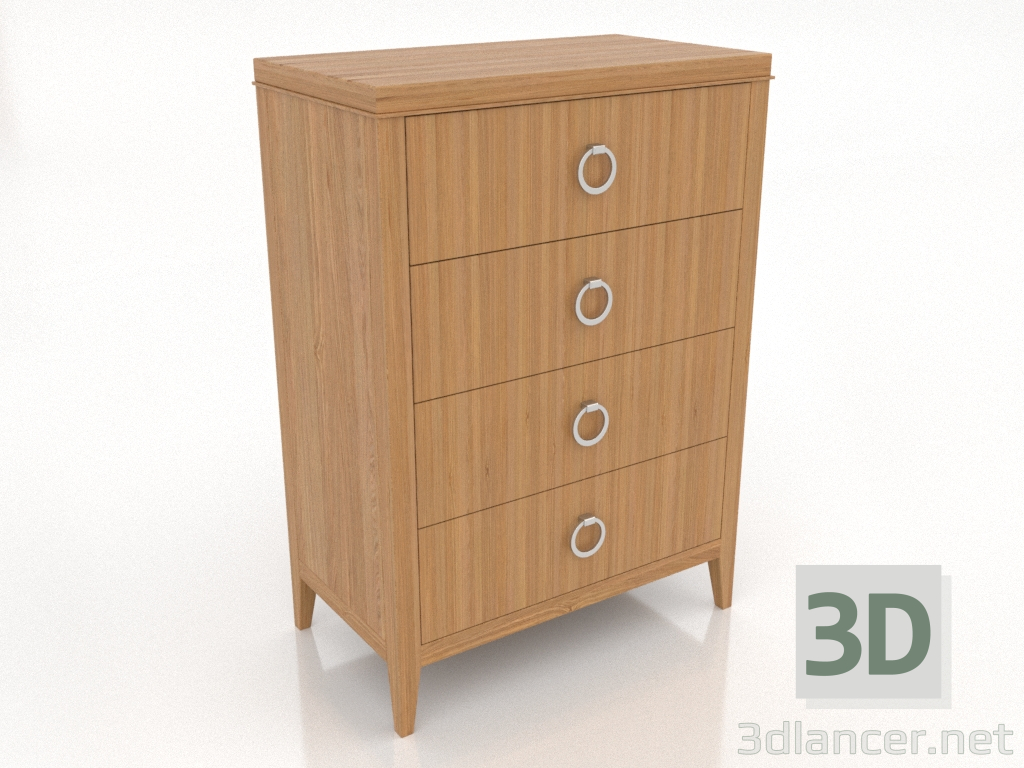 Modelo 3d Cômoda alta (carvalho natural) - preview Modelo 3d Cômoda alta (carvalho natural) - preview