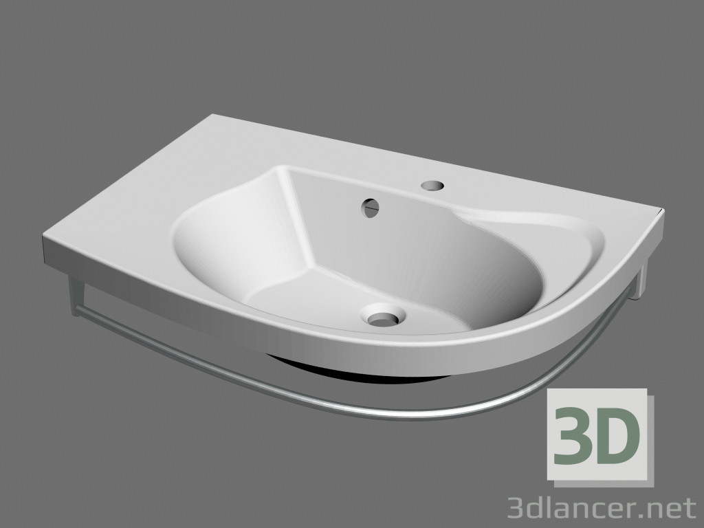 3d model Lavabo Rosa Comfort L - vista previa