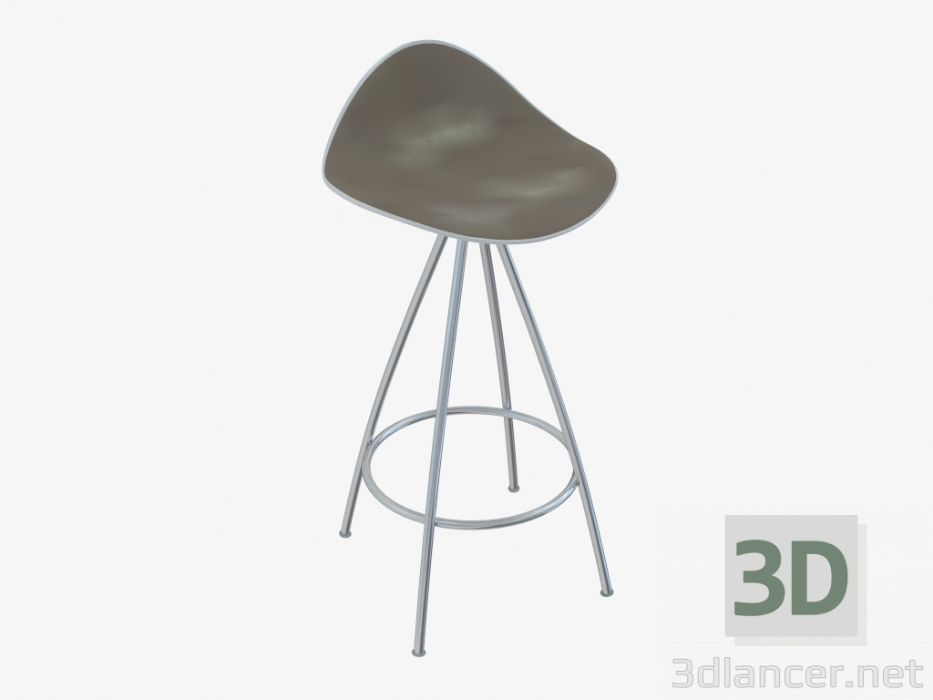 Modelo 3d Cadeira (taupe branco h66) - preview