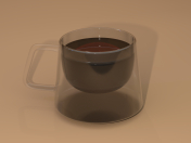 Vaso cuadrado doble vidrio