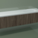 modèle 3D Lavabo avec tiroirs (dx, L 192, P 50, H 48 cm, Noce Canaletto O07) - preview