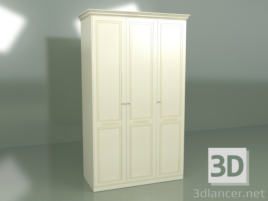 modello 3D Armadio 3 ante VN 130 - anteprima