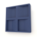 3d model Panel de pared 3D CONCAVE (azul oscuro) - vista previa