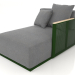 3d model Sofa module section 2 right (Bottle green) - preview