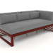 3D Modell Modulares Sofa, Abschnitt 1 rechts (Weinrot) - Vorschau