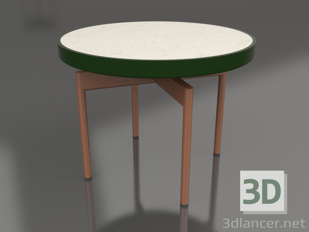 3D Modell Runder Couchtisch Ø60 (Flaschengrün, DEKTON Danae) - Vorschau