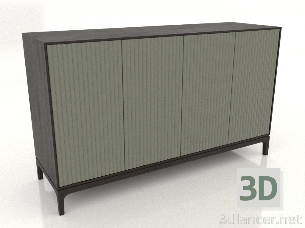 modello 3D Mobile TV FARGO con frontali fresati 1600x500x950 mm (ulivo, rovere wengé, opzione 4) - anteprima