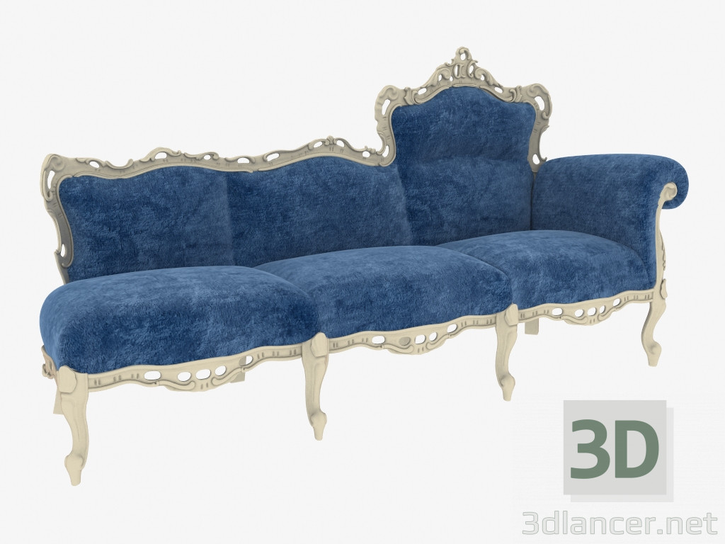 3d model Sofa straight classic (11422) - preview