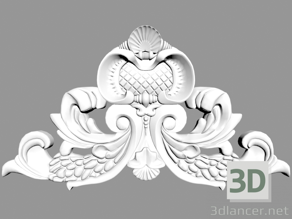 3d model Decorative panel W8019 - preview