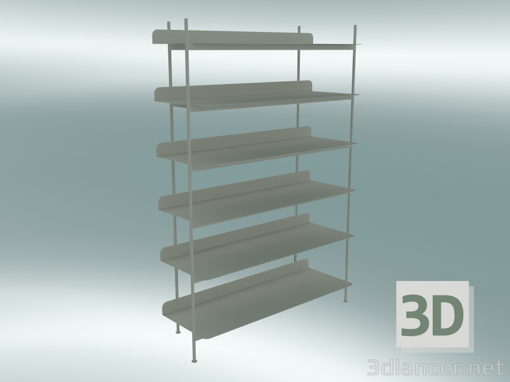 3d model Compilación del sistema de bastidor (Configuración 4, gris) - vista previa