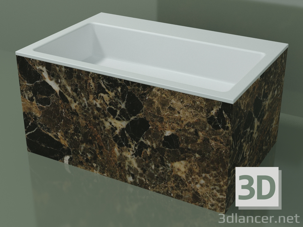 modello 3D Lavabo da appoggio (01R142302, Emperador M06, L 72, P 48, H 36 cm) - anteprima