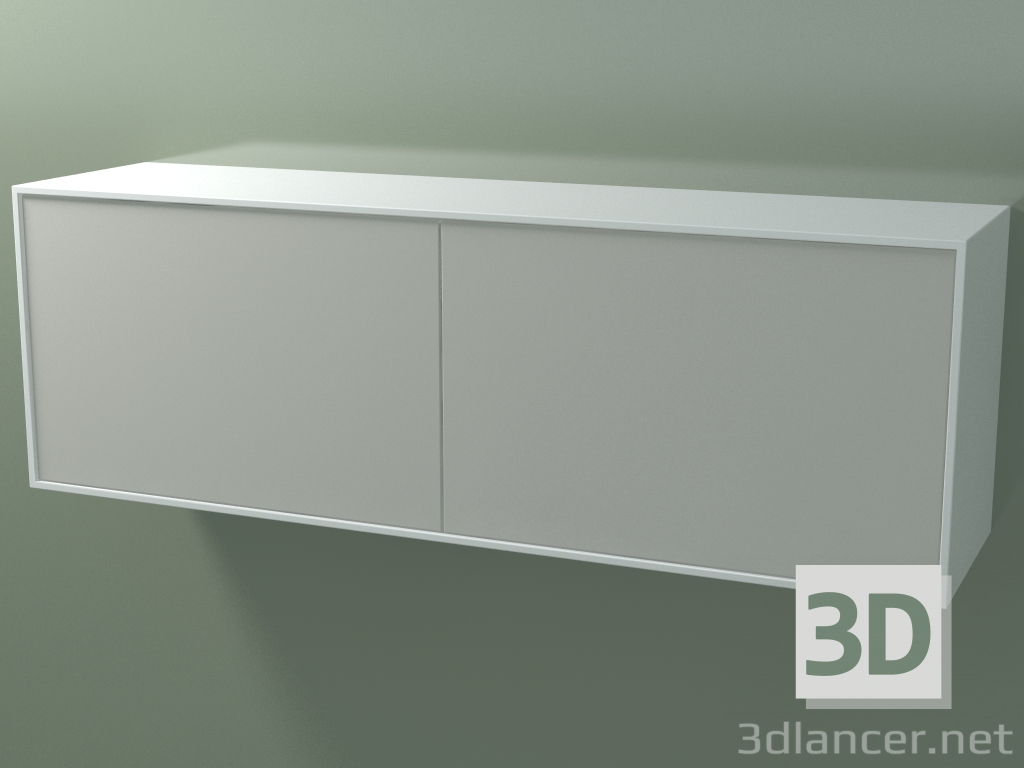 Modelo 3d Caixa dupla (8AUFBA03, Glacier White C01, HPL P02, L 144, P 36, H 48 cm) - preview