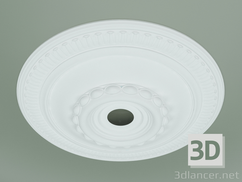 Modelo 3d Roseta com ornamento RW012 - preview