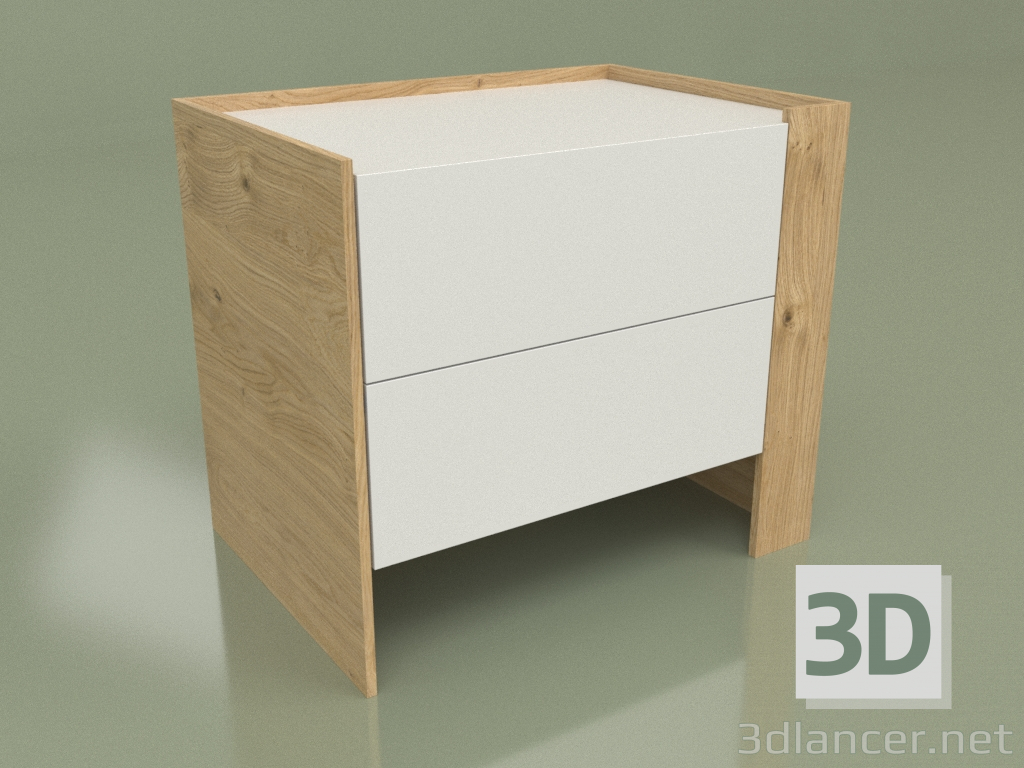 Modelo 3d Mesa de cabeceira CN 200 (Loft, Branca) - preview