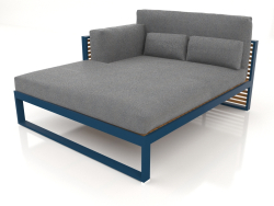 Sofá modular XL, sección 2 izquierda, respaldo alto, madera artificial (Gris azul)