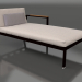 3d model Sofa module, section 2 right (Black) - preview