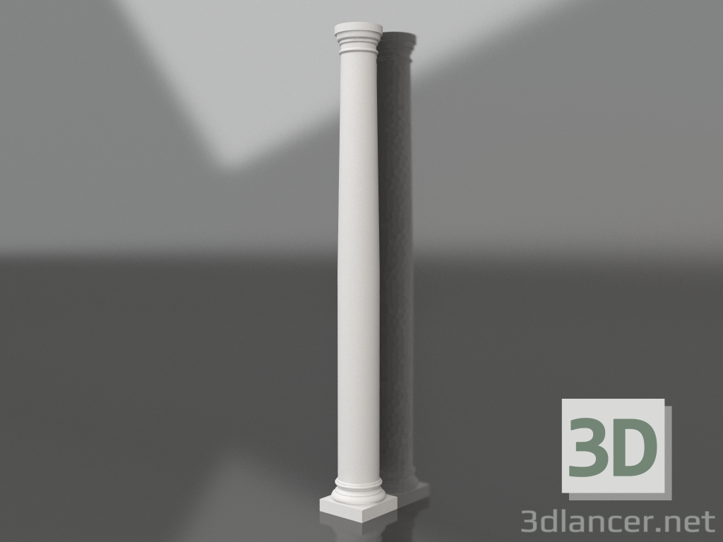 modèle 3D Colonne de plâtre KK 007 (D=200-240mm, H=2800mm) - preview