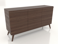 Chest of drawers 2 1500x400x800 (dark walnut)