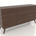 3d model Chest of drawers 2 1500x400x800 (dark walnut) - preview