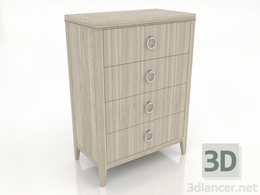 modèle 3D Commode haute (chêne éclairci) - preview modèle 3D Commode haute (chêne éclairci) - preview