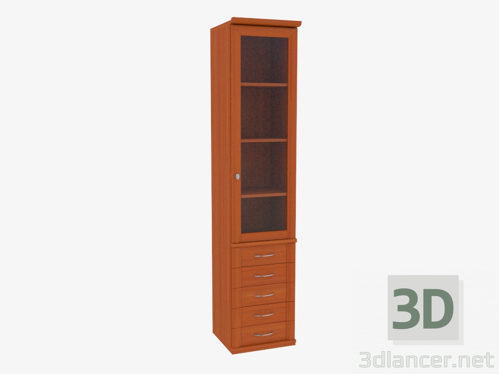 3D modeli Kitaplık dar (9704-13) - önizleme