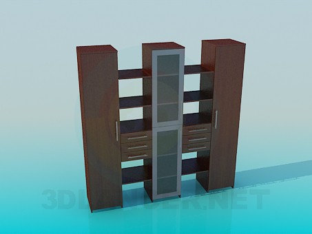 3d model Estantería - vista previa