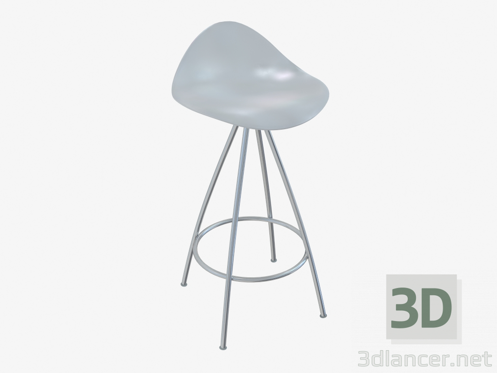 Modelo 3d Cadeira (branco h66 branco) - preview