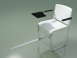 Silla apilable con reposabrazos y accesorios 6603 (polipropileno blanco, CRO)