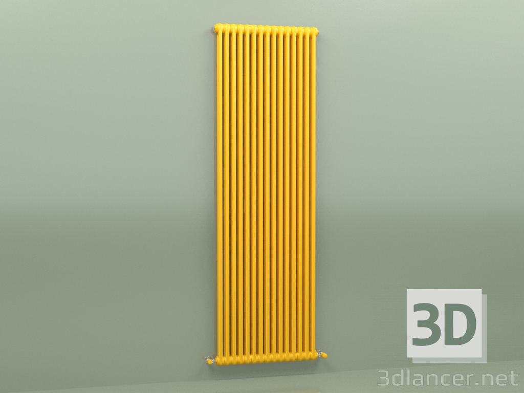 modèle 3D Radiateur TESI 2 (H 2200 15EL, jaune melon - RAL 1028) - preview