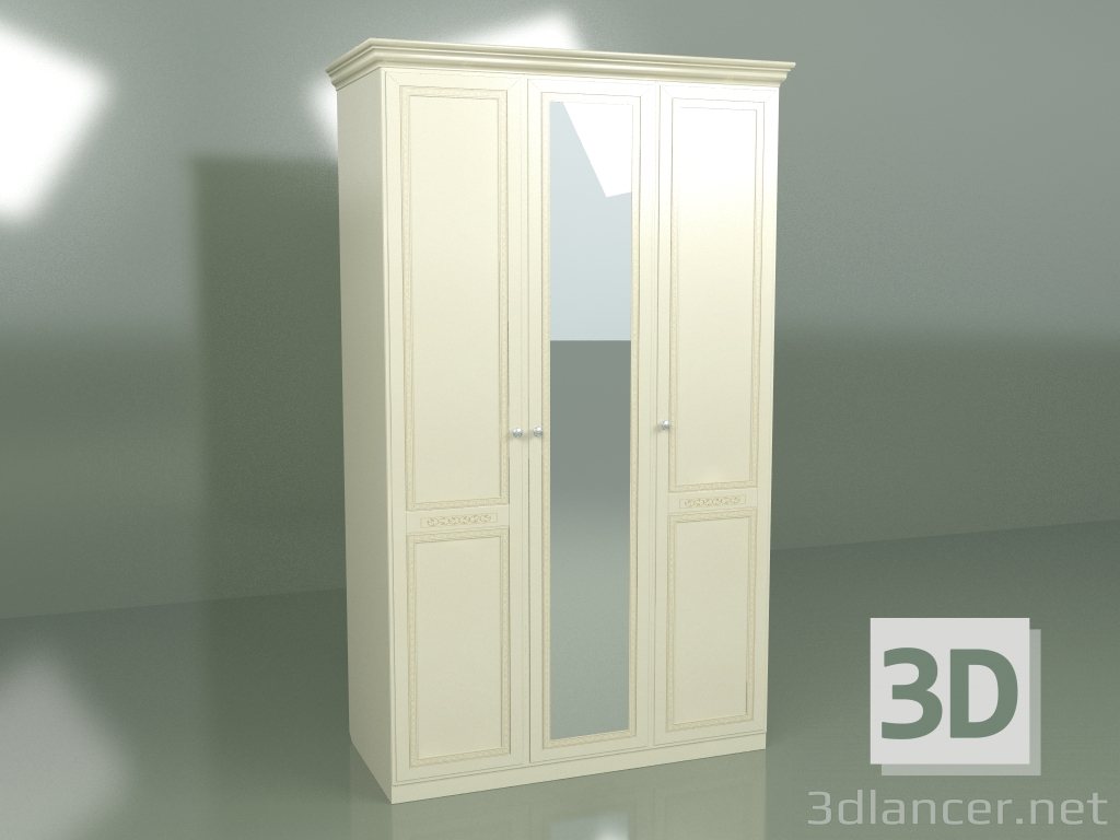 Modelo 3d Roupeiro 3 portas com espelho VN 1303 - preview