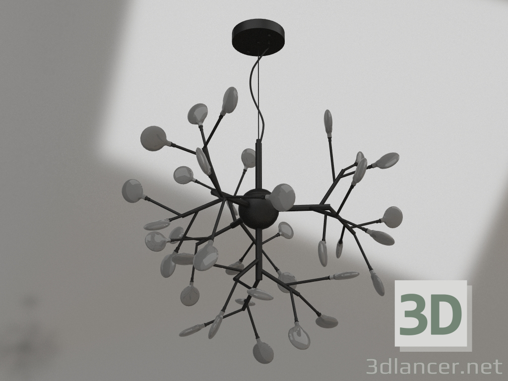 Modelo 3d Lustre Wetta preto (07521-36.19) - preview