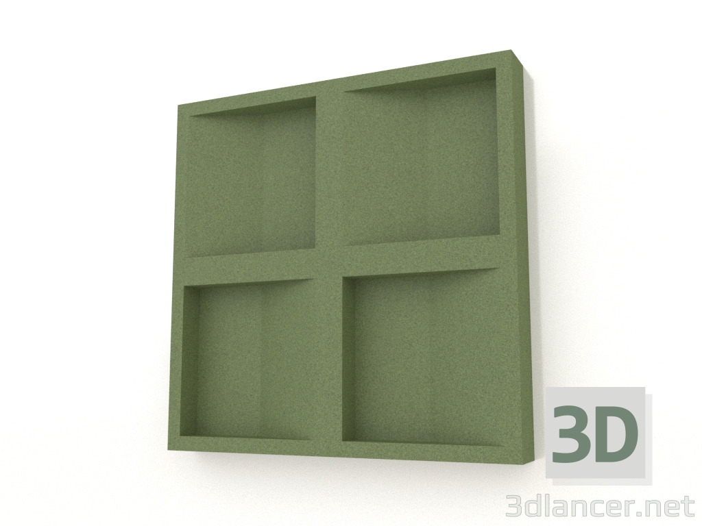 Modelo 3d Painel de parede 3D CONCAVE (verde) - preview