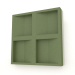 3d model Panel de pared 3D CONCAVE (verde) - vista previa