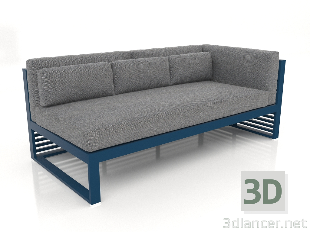 3d model Sofá modular sección 1 derecha (Gris azul) - vista previa