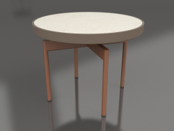 Table basse ronde Ø60 (Bronze, DEKTON Danae)