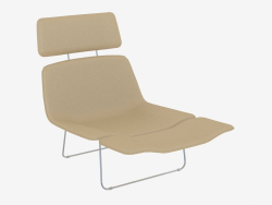 Chaise avec repose-tête en cuir Ressort