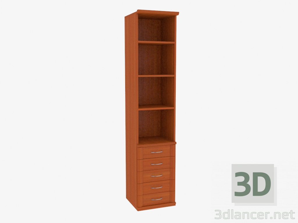 3D modeli Kitaplık dar (9704-23) - önizleme