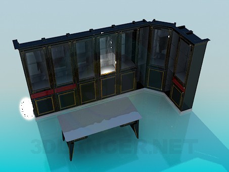 3d model Library Corner storefront - preview