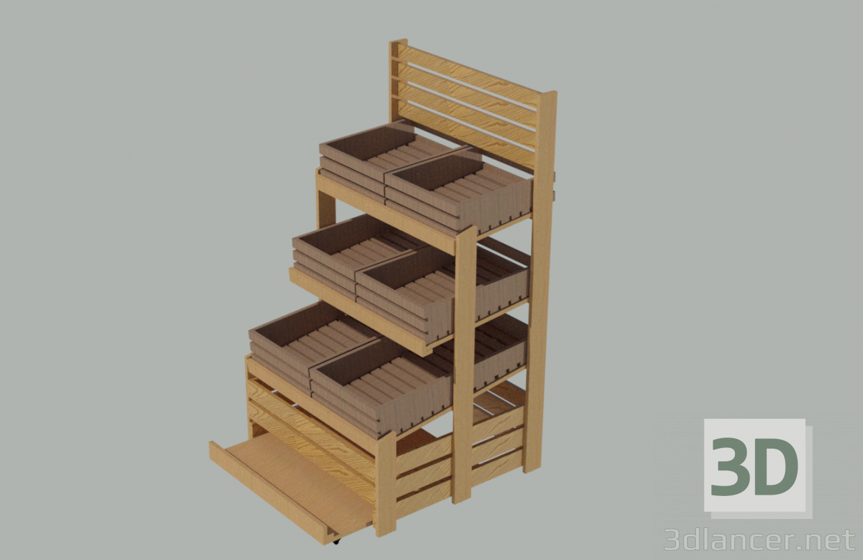 modèle 3D de Rack pour les légumes et les fruits acheter - rendu