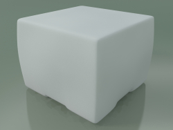 Ottoman from Opal White InOut Polyethylene (108)