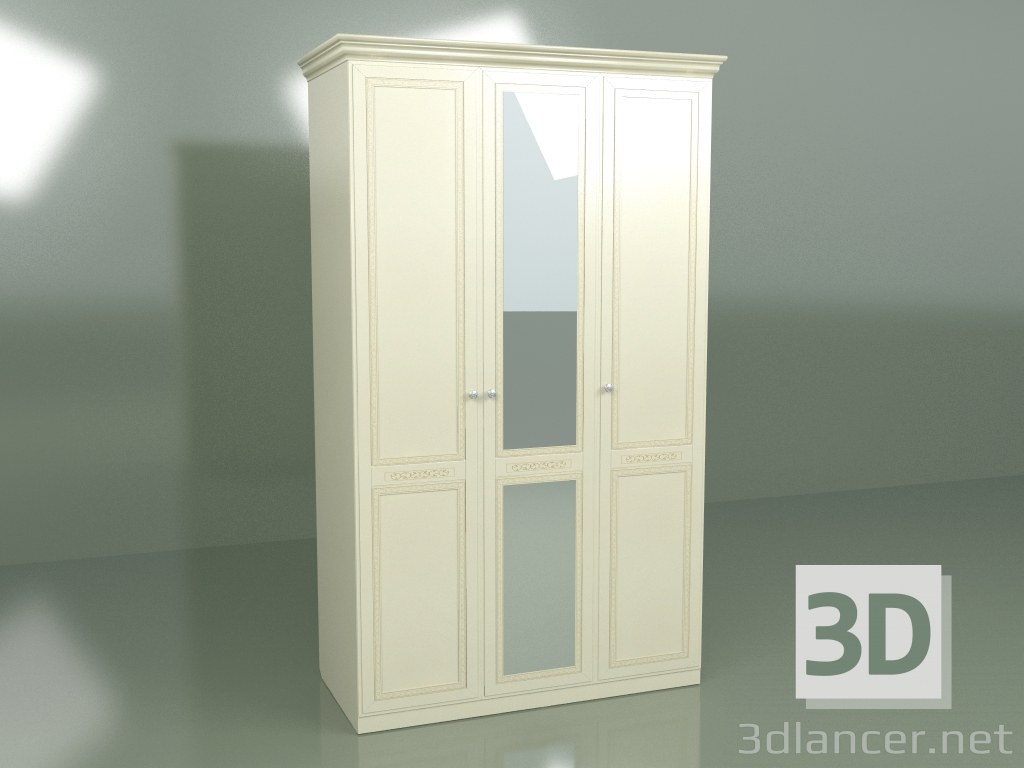 3D Modell Kleiderschrank 3 Türen mit Spiegel VN 1303-1 - Vorschau