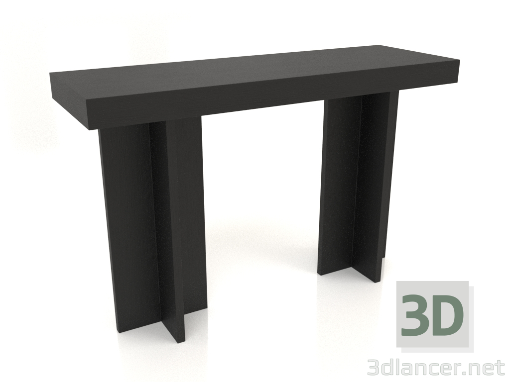 3D Modell Konsolentisch KT 14 (1200x400x775, Holz schwarz) - Vorschau